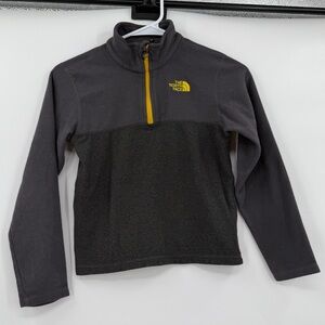 The north face quarter zip gray pullover boys small